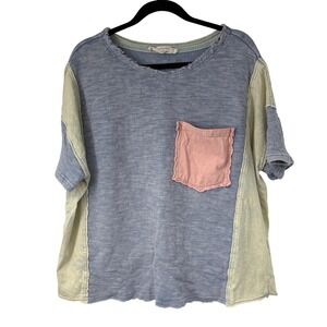 Blue Velvet Women's S Short Sleeve Peace Sign Graphic Tee Shirt Oversized